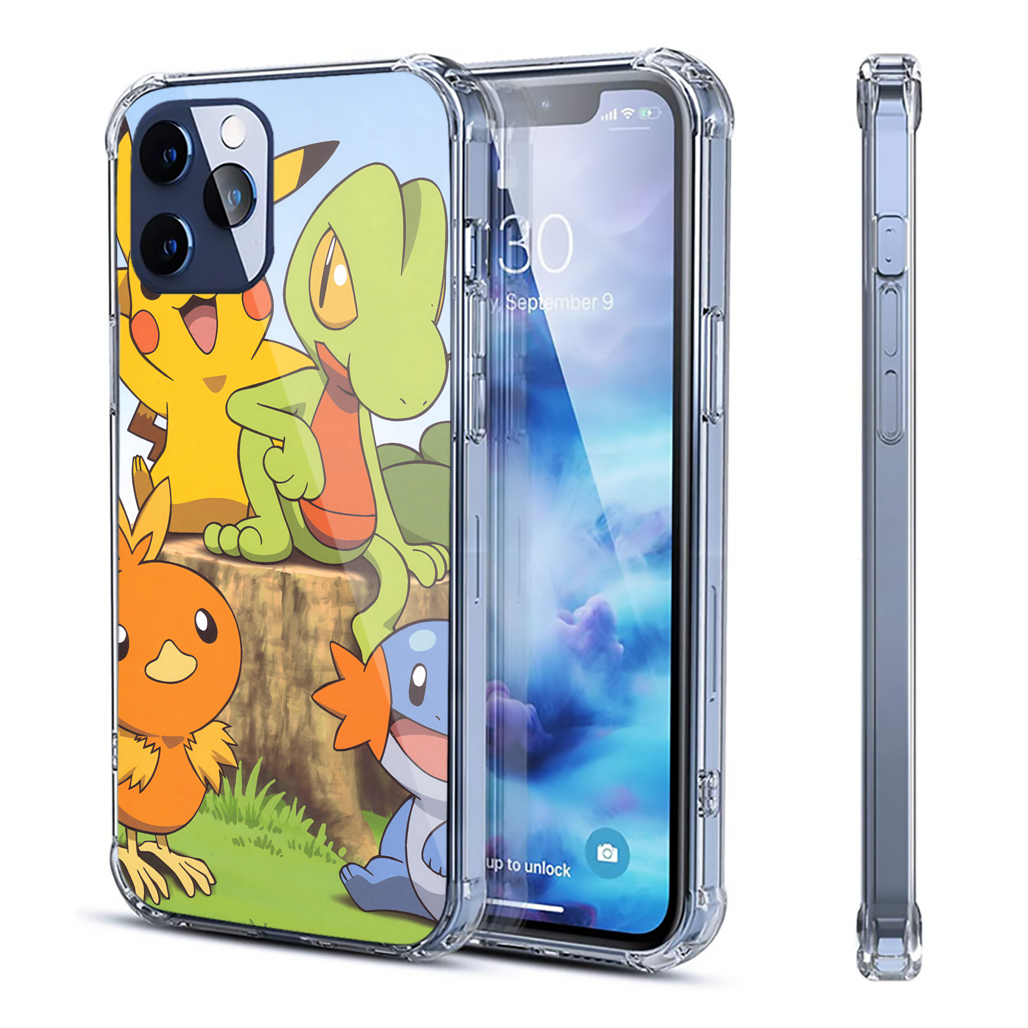 （画像用） ポケットモンスター Pokémon 【iPhone 12シリーズ対応】透明スマホケース（クリアソフトケース）